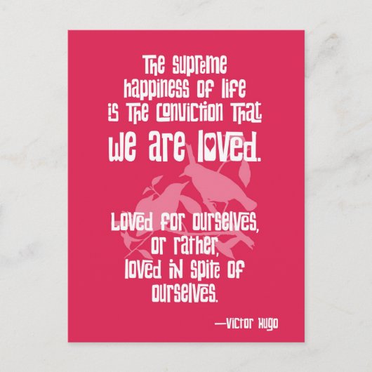ビクター・ウゴの人生の最高の幸福 ポストカード (正面)