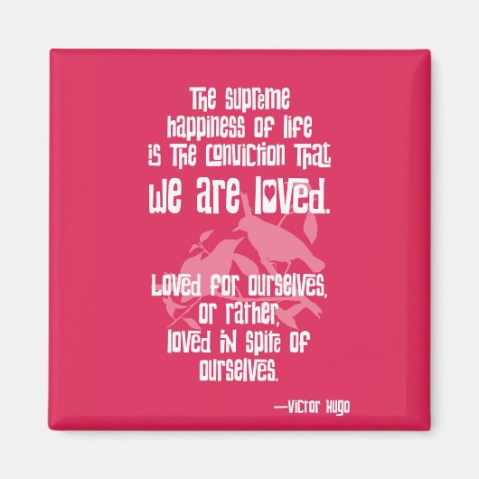 ビクター・ウゴの人生の最高の幸福 マグネット (正面)