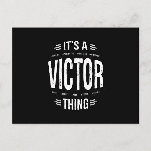ビクター 名前入り 誕生日ギフト ポストカード (正面)