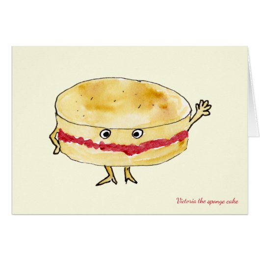 ビクトリアおもしろいスポンジケーキ予測できな漫画ユーモア (正面横)