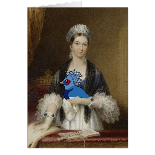 ビクトリアによって女王の戴冠させるハト (正面)