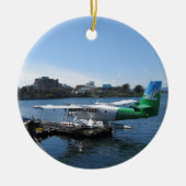 ビクトリアの景色の水上飛行機 セラミックオーナメント (正面)