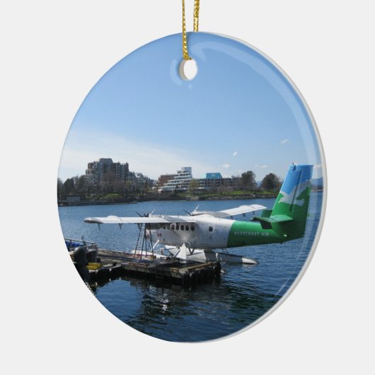 ビクトリアの景色の水上飛行機 セラミックオーナメント (左)