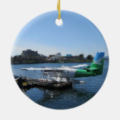 ビクトリアの景色の水上飛行機 セラミックオーナメント (裏面)