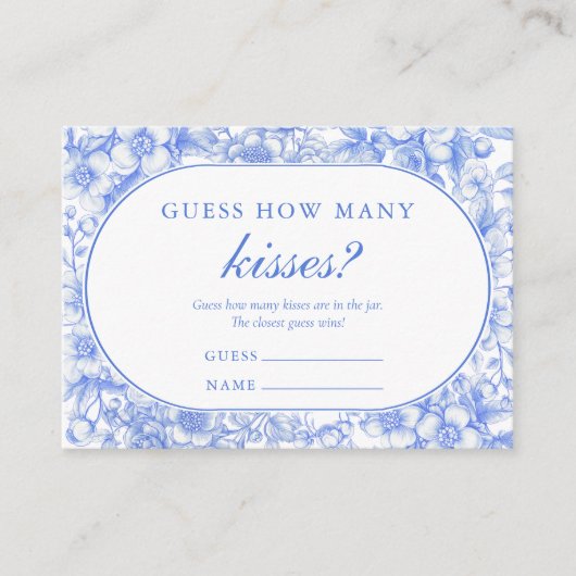 ビクトリアキスゲームの数を推測する エンクロージャーカード (正面)