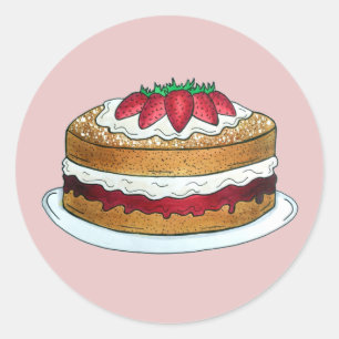 ビクトリアサンドイッチスポンジケーキUKブリティッシュペストリー ラウンドシール