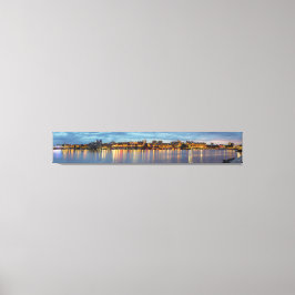 ビクトリアスカイラインアットナイトパノラマ キャンバスプリント