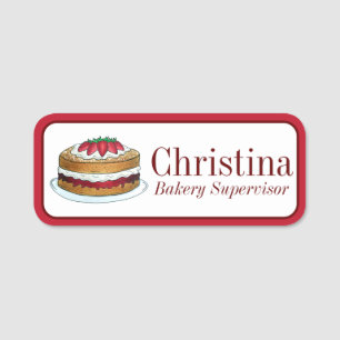 ビクトリアスポンジケーキショップブリティッシュベーカリーペストリー 名札