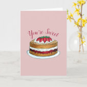 ビクトリアスポンジケーキブリティッシュベーキングあなたはスウィート カード (黄色い花)