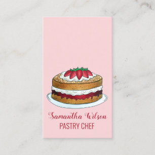 ビクトリアスポンジケーキブリティッシュペストリーシェフ英国ベーカリー 名刺