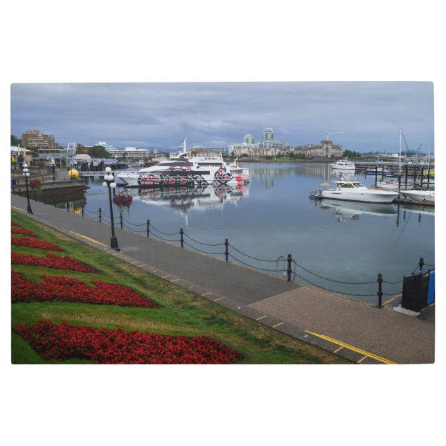 ビクトリアハーバーカナダ メタルプリント (正面)