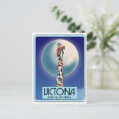 ビクトリアブリティッシュコロンビアトーテムポール。 ポストカード (スタンド正面)