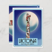 ビクトリアブリティッシュコロンビアトーテムポール。 ポストカード (正面/裏面)