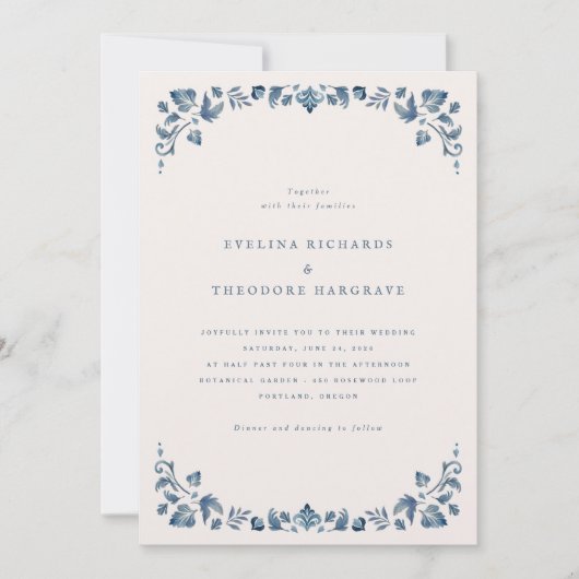 ビクトリアポートレート結婚式招待状 招待状 (正面)