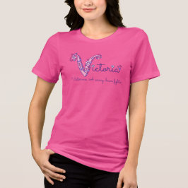 ビクトリアモノグラムVの名前と意味ベビーロンパー Tシャツ