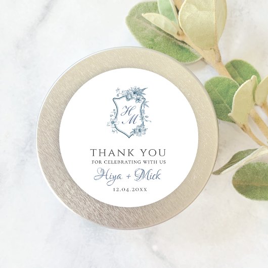 ビクトリアリージェンシーブルーフランスのガーデンステッカー ラウンドシール