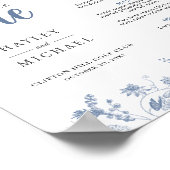 ビクトリアリージェンシーブルーフランスのガーデントリフォールドメニュー ポスター (角)