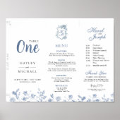 ビクトリアリージェンシーブルーフランスのガーデントリフォールドメニュー ポスター (正面)