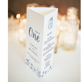 ビクトリアリージェンシーブルーフランスのガーデントリフォールドメニュー ポスター