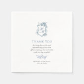 ビクトリアリージェンシーブルーフランスのガーデンペーパーナプキン スタンダードカクテルナプキン (正面)