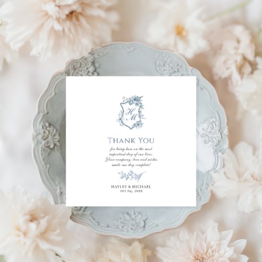 ビクトリアリージェンシーブルーフランスのガーデンペーパーナプキン スタンダードカクテルナプキン