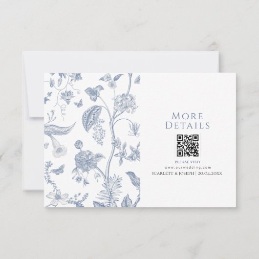 ビクトリアリージェンシーブルーフランスのガーデン詳細カード 出欠カード (裏面)