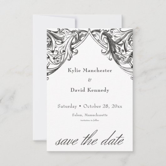 ビクトリアンこうもりは死まで白黒結婚の セーブザデート (正面)