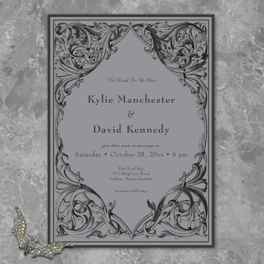 ビクトリアンこうもりまでデスブラック&グレイ結婚ズ 招待状