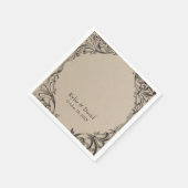 ビクトリアンこうもりまでデスブラック&タン結婚ズ スタンダードカクテルナプキン (角)