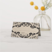 ビクトリアンこうもりまでデスブラック&タン結婚ズ プレイスカード (正面)