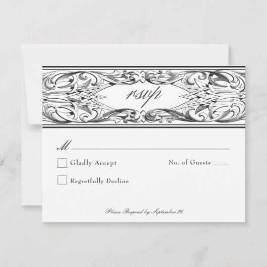 ビクトリアンこうもりまでデスブラック&タン結婚ズ 出欠カード (正面)