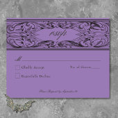 ビクトリアンこうもりまでデスブラック&パープル結婚ズ 出欠カード