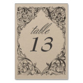 ビクトリアンこうもりまでデスブラック&ブラウン結婚ズ テーブルナンバー (正面)