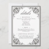 ビクトリアンこうもりまでデスブラック&ホワイト両面 招待状 (裏面)