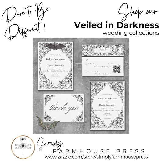 ビクトリアンこうもりまでデスブラック&ホワイト結婚ズ セーブザデート