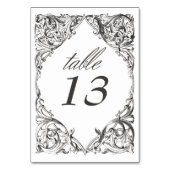 ビクトリアンこうもりまでデスブラック&ホワイト結婚ズ テーブルナンバー (正面)