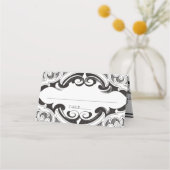 ビクトリアンこうもりまでデスブラック&ホワイト結婚ズ プレイスカード (正面)