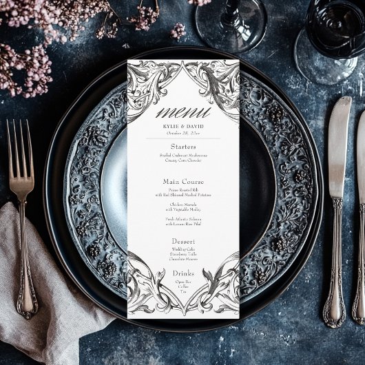 ビクトリアンこうもりまでデスブラック&ホワイト結婚ズ メニュー