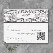 ビクトリアンこうもりまでデスブラック&ホワイト結婚ズ 出欠カード