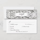 ビクトリアンこうもりまでデスブラック&ホワイト結婚ズ 出欠カード (正面)