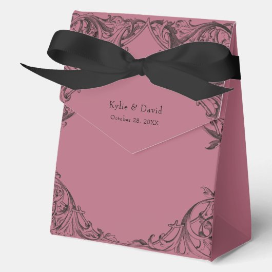 ビクトリアンこうもりトゥルデス・ブラック&ワイン結婚ズ フェイバーボックス (正面)