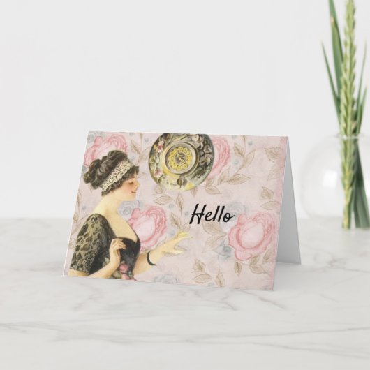 ビクトリアンこんにちは カード (正面)