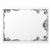 ビクトリアンつる植物縁ど ノートパッド (正面)