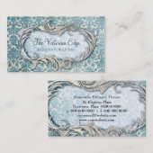 ビクトリアンで審美的なダマスク織の名刺 名刺 (正面/裏面)