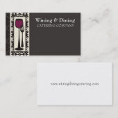 ビクトリアンで装飾的な食糧ワインケイタリングビジネスカード 名刺 (正面/裏面)