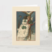 ビクトリアンなアイルランドのクリスマスの挨拶状 シーズンカード (正面)