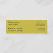 ビクトリアンなアラベスク、アラメダ スキニー名刺 (裏面)