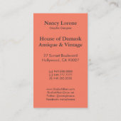 ビクトリアンなアラベスク、IDALIS -フラミンゴ 名刺 (裏面)