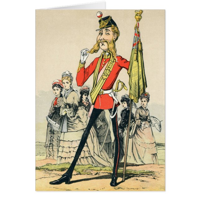 ビクトリアンなイギリスの兵士の風刺漫画 (正面)
