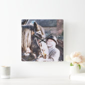 ビクトリアンなイギリス スクエア壁時計 (ホーム)